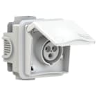 PC ELECTRIC - CEE-Unterputzsteckdose inkl. UP-Dose Design 16A 3p 6h IP44 (weiß)