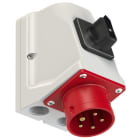 PC ELECTRIC - CEE-Wandgerätestecker 16A 5p 6h m.Schalter