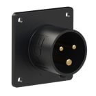 PC ELECTRIC - CEE-Anbaugerätestecker 70x70 gerade 16A 3p 6h IP44 schwarz