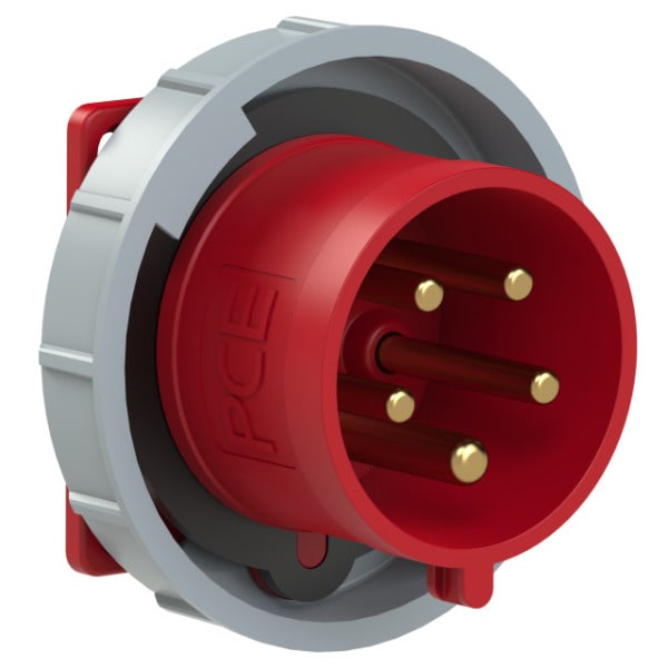 PC ELECTRIC - CEE-Anbaugerätestecker 75x75 gerade 32A 5p 6h IP67 TT