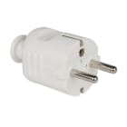 PC ELECTRIC - Schutzkontaktstecker PP 2SL Tülle zentral IP20 weiß