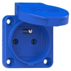 PC ELECTRIC - Schutzkontakt-Anbausteckdose 50x50 fb IP54 rückwärtig (blau)