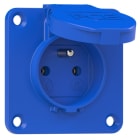 PC ELECTRIC - Schutzkontakt-Anbausteckdose 70x70 fb IP54 seitlich (blau)