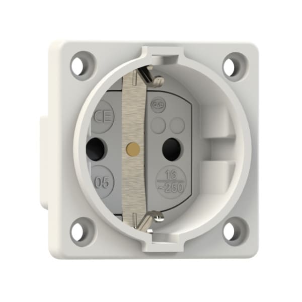 PC ELECTRIC - Schutzkontakt-Anbausteckdose P-Nova+ 50x50 nat IP20 seitlich (weiß)