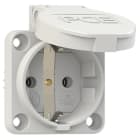 PC ELECTRIC - Schutzkontakt-Anbausteckdose 50x50 nat IP54 schraublos (grau)