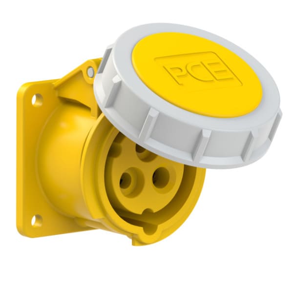 PC ELECTRIC - CEE-Anbausteckdose gerade (60x60mm) 16A 3p 4h IP67