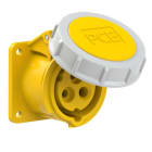 PC ELECTRIC - CEE-Anbausteckdose gerade (60x60mm) 16A 3p 4h IP67
