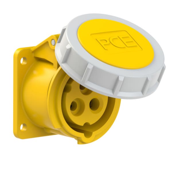 PC ELECTRIC - CEE-Anbausteckdose gerade (54x60mm) 16A 3p 4h IP67