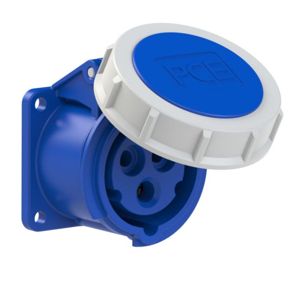 PC ELECTRIC - CEE-Anbausteckdose gerade (55x55mm) 16A 3p 6h IP67