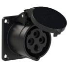 PC ELECTRIC - CEE-Anbausteckdose gerade (70x70mm) 16A 4p 6h IP44/IP54  schwarz