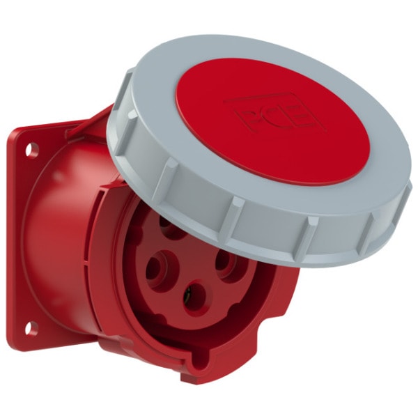 PC ELECTRIC - CEE-Anbausteckdose gerade (75x75mm) 32A 5p 6h IP67 TT