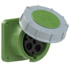 PC ELECTRIC - CEE-Anbausteckdose gerade (100x100) 63A 4p 2h IP67 POWER TWIST