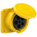 PC ELECTRIC - CEE-Anbausteckdose gerade (100x100) 63A 5p 4h IP44 POWER TWIST