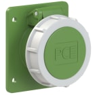 PC ELECTRIC - CEE-Anbausteckdose gerade 75x85mm 16A 2p 24/42VAC 300Hz IP66/IP67 TWIST