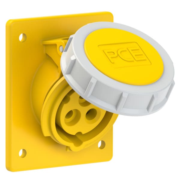 PC ELECTRIC - CEE-Anbausteckdose schräg (80x97mm) 16A 3p 4h IP67