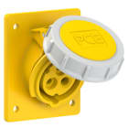 PC ELECTRIC - CEE-Anbausteckdose schräg (80x97mm) 16A 3p 4h IP67