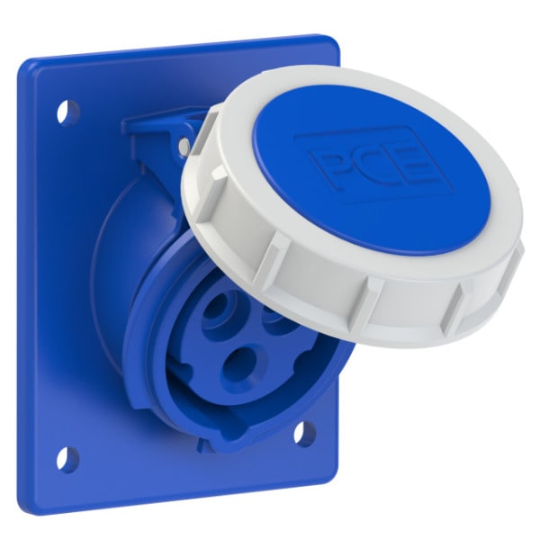 PC ELECTRIC - CEE-Anbausteckdose schräg (80x97mm) 16A 3p 6h IP67