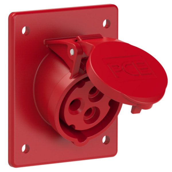 PC ELECTRIC - CEE-Anbausteckdose schräg (80x97mm) 16A 3p 9h IP44/IP54