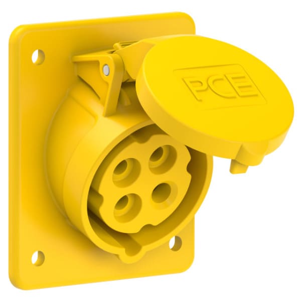 PC ELECTRIC - CEE-Anbausteckdose schräg (80x97mm) 16A 4p 4h IP44/IP54