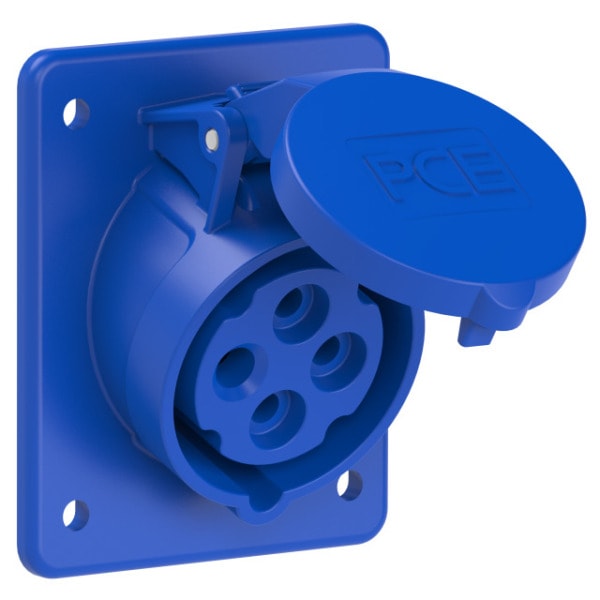 PC ELECTRIC - CEE-Anbausteckdose schräg (80x97mm) 16A 4p 9h IP44/IP54