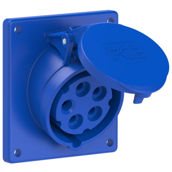 PC ELECTRIC - CEE-Anbausteckdose schräg (92x100mm) 16A 5p 9h IP44/IP54