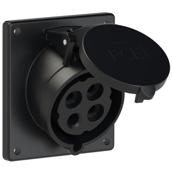 PC ELECTRIC - CEE-Anbausteckdose schräg (92x100mm) 32A 4p 7h IP44/IP54