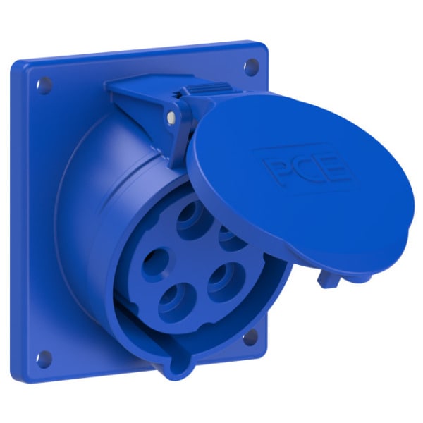 PC ELECTRIC - CEE-Anbausteckdose schräg (92x100mm) 32A 5p 9h IP44/IP54 TT