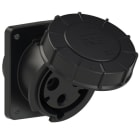 PC ELECTRIC - CEE-Anbausteckdose schräg (100x112) 63A 3p 6h IP67 POWER TWIST schwarz
