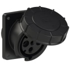 PC ELECTRIC - CEE-Anbausteckdose schräg (100x112) 63A 4p 6h IP67 POWER TWIST schwarz