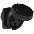 PC ELECTRIC - CEE-Anbausteckdose schräg (120x130) 125A 3p 6h IP67 POWER TWIST schwarz