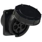 PC ELECTRIC - CEE-Anbausteckdose schräg (120x130) 125A 5p 6h IP67 POWER TWIST schwarz