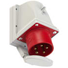 PC ELECTRIC - CEE-Wandgerätestecker 32A 5p 6h IP44 mit Deckel