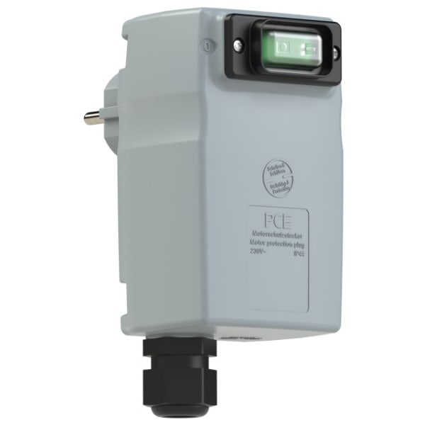 PC ELECTRIC - Motorschutzstecker 4A 230V IP44 (I-0) mit Kondensator 20?F
