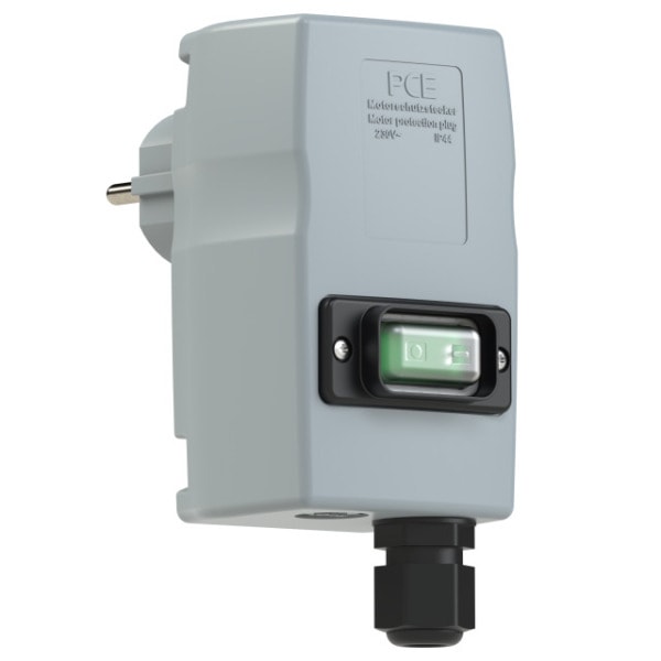 PC ELECTRIC - Motorschutzstecker 10A 230V IP44 (I-0)
