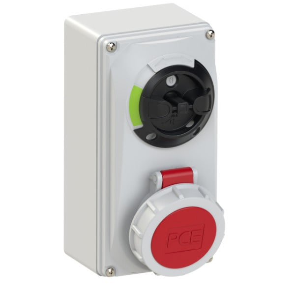 PC ELECTRIC - CEE-Steckdose abschaltbar kompakt 16A 3p 9h IP66/IP67