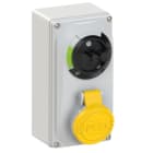 PC ELECTRIC - CEE-Steckdose abschaltbar kompakt 16A 3p 4h IP44/IP54