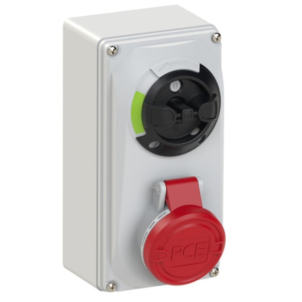 PC ELECTRIC - CEE-Steckdose abschaltbar kompakt 16A 3p 9h IP44/IP54