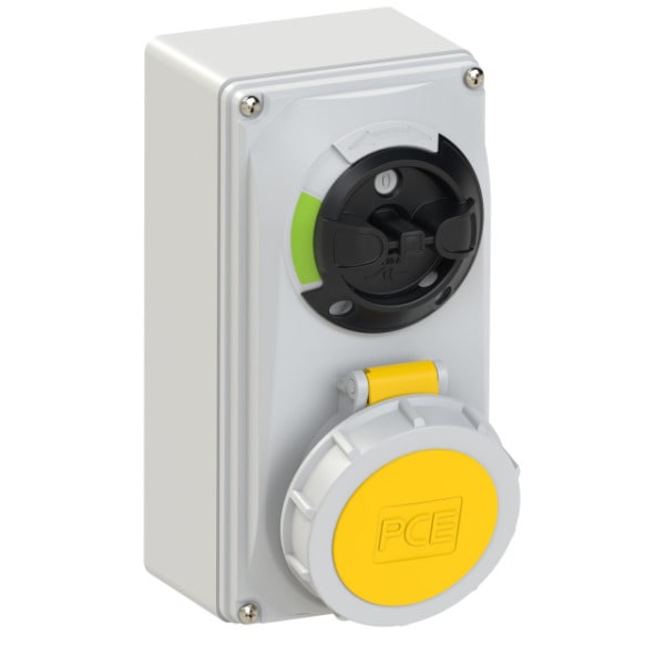 PC ELECTRIC - CEE-Steckdose abschaltbar kompakt 16A 4p 4h IP66/IP67
