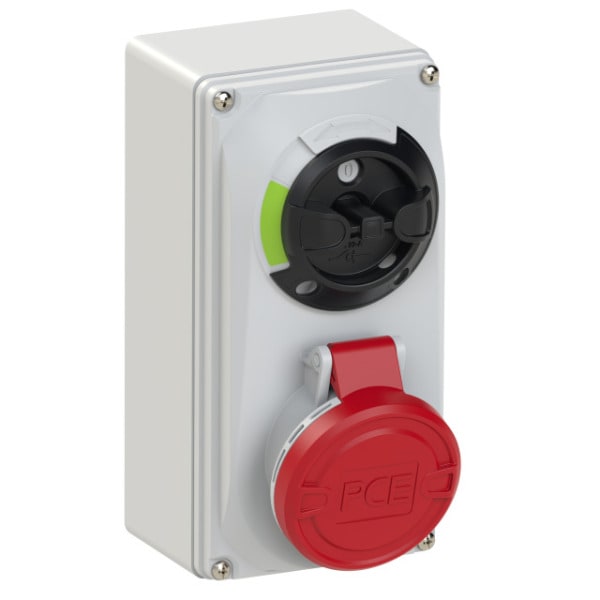 PC ELECTRIC - CEE-Steckdose abschaltbar kompakt 16A 4p 6h IP44/IP54