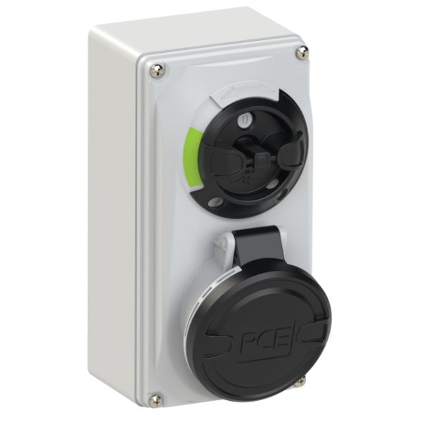 PC ELECTRIC - CEE-Steckdose abschaltbar kompakt 16A 5p 7h IP44/IP54