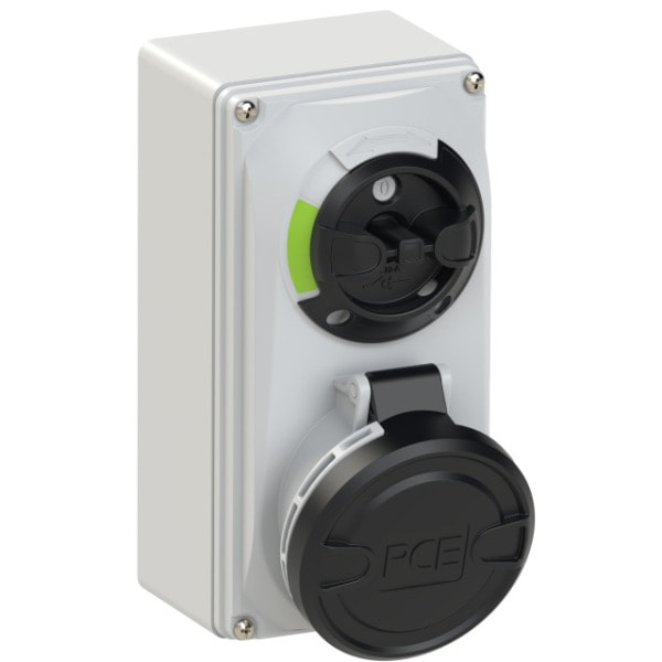 PC ELECTRIC - CEE-Steckdose abschaltbar kompakt 32A 4p 7h IP44/IP54