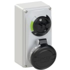 PC ELECTRIC - CEE-Steckdose abschaltbar kompakt 32A 4p 7h IP44/IP54
