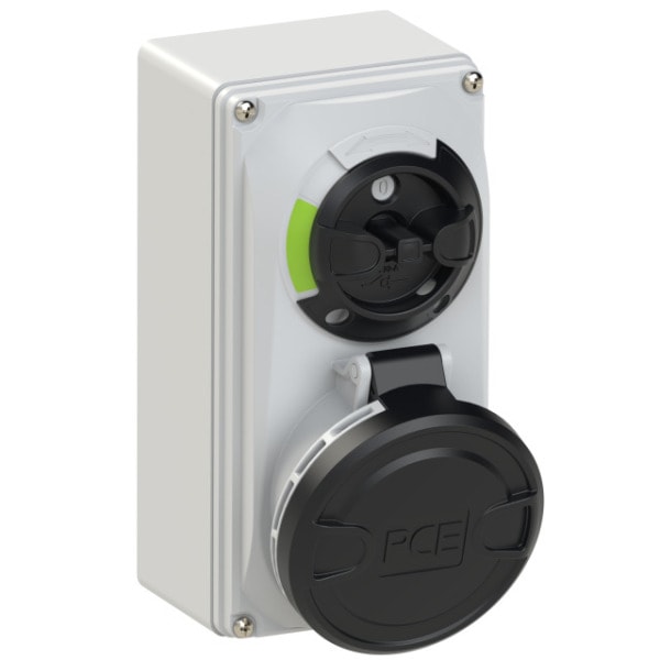 PC ELECTRIC - CEE-Steckdose abschaltbar kompakt 32A 5p 7h IP44/IP54