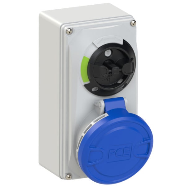 PC ELECTRIC - CEE-Steckdose abschaltbar kompakt 32A 5p 9h IP44/IP54