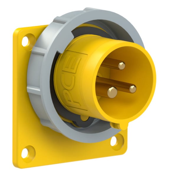 PC ELECTRIC - CEE-Anbaugerätestecker 75x75 gerade 16A 3p 4h IP67 TT