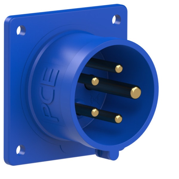 PC ELECTRIC - CEE-Anbaugerätestecker 75x75 gerade 16A 5p 9h IP44