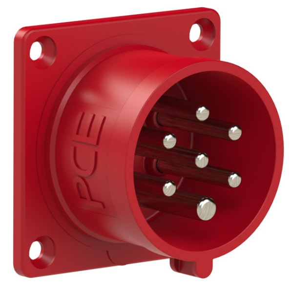 PC ELECTRIC - CEE-Anbaugerätestecker gerade (70x70mm) 16A 7p 6h IP44/IP54