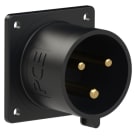 PC ELECTRIC - CEE-Anbaugerätestecker 70x70 gerade 32A 3p 6h IP44 schwarz