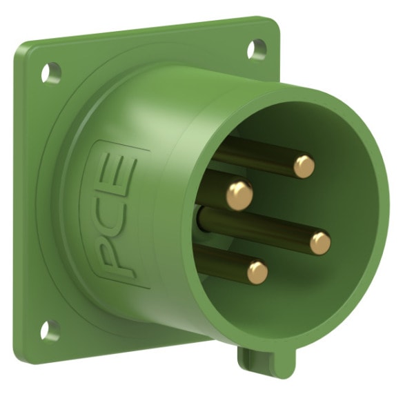PC ELECTRIC - CEE-Anbaugerätestecker 70x70 gerade 32A 4p 2h IP44