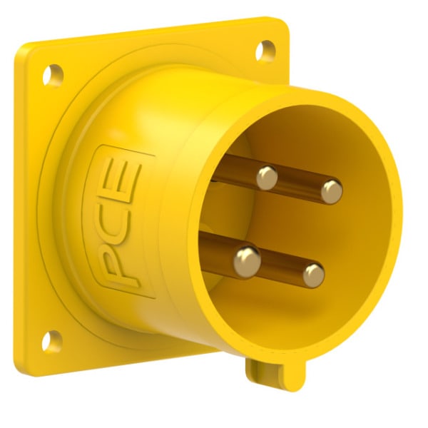 PC ELECTRIC - CEE-Anbaugerätestecker 70x70 gerade 32A 4p 4h IP44
